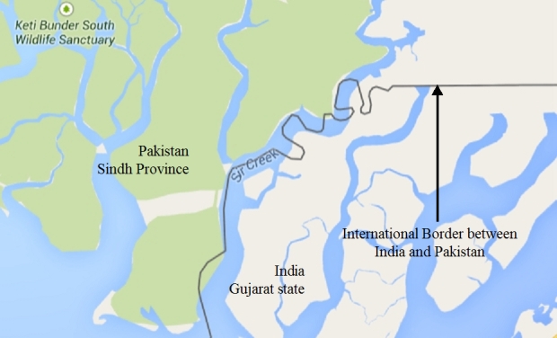 Sir creek (Photo courtesy: Google Maps) Sir creek (Photo courtesy: Google Maps)